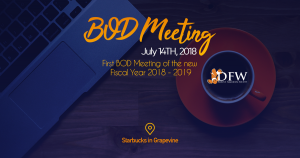 BOD Meeting July 14 @ 3525 Grapevine Mills Pkwy, Grapevine